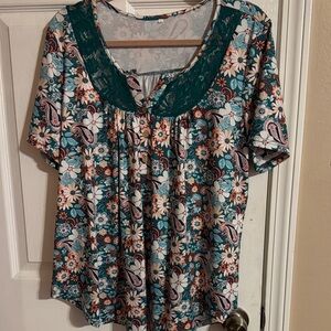 SHEIN Multicolor Floral Paisley Blouse